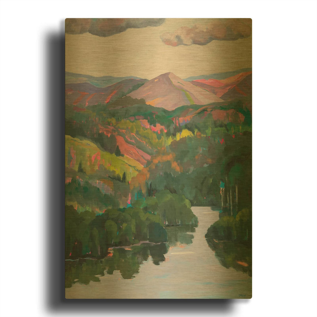 'Park City' By Jenny Wantuch Gold Metal Wall Art