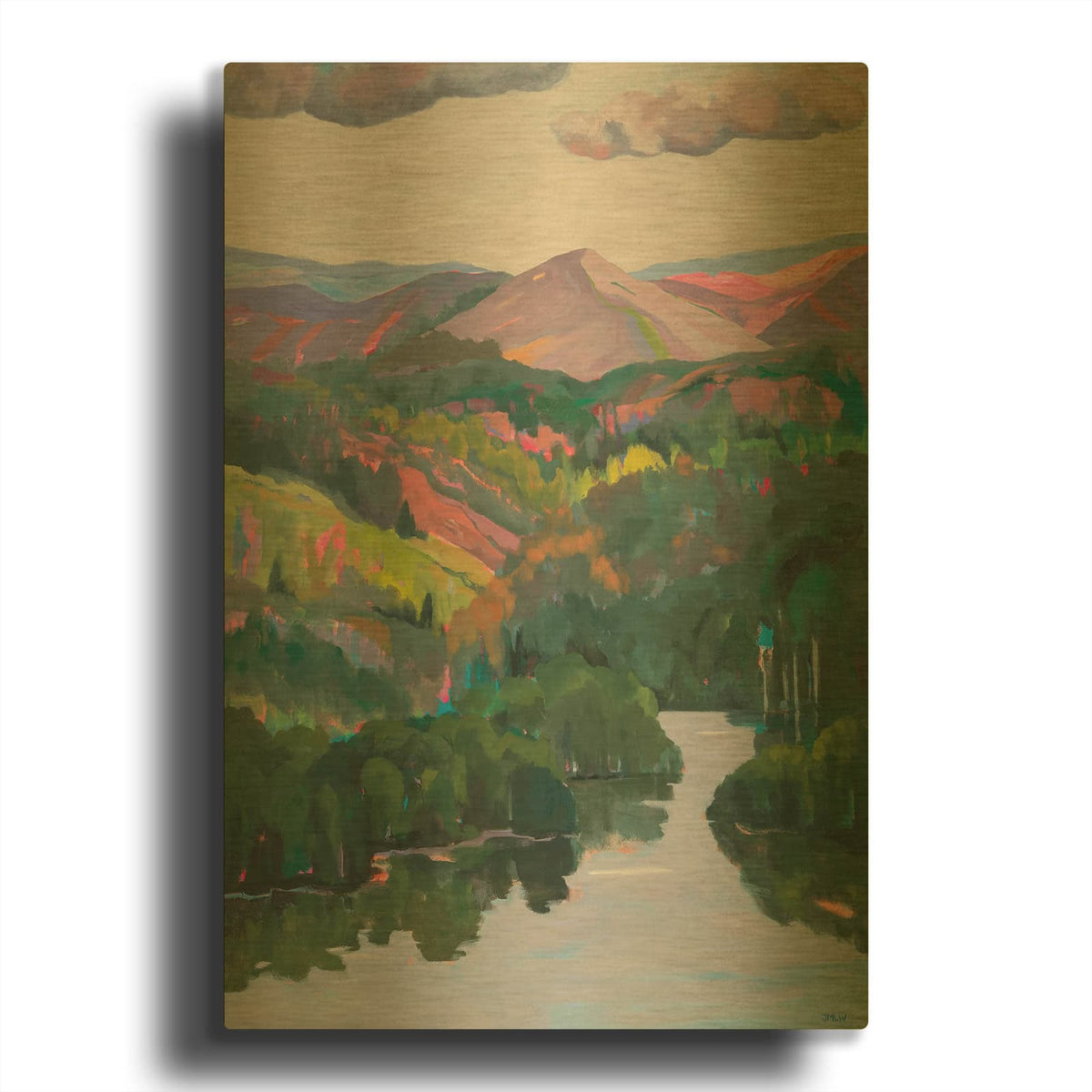 'Park City' By Jenny Wantuch Gold Metal Wall Art