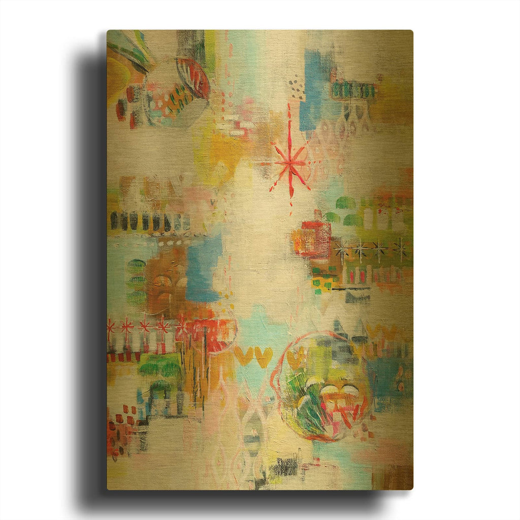 'Exuberant Summer' By Katherine Irvin Gold Metal Wall Art
