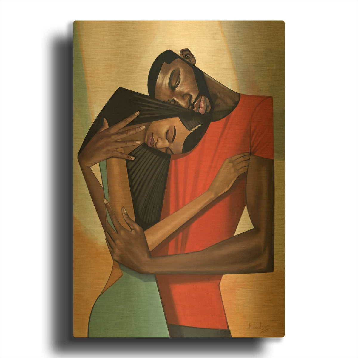 'Comfort' By Manasseh Johnson Sr Gold Metal Wall Art