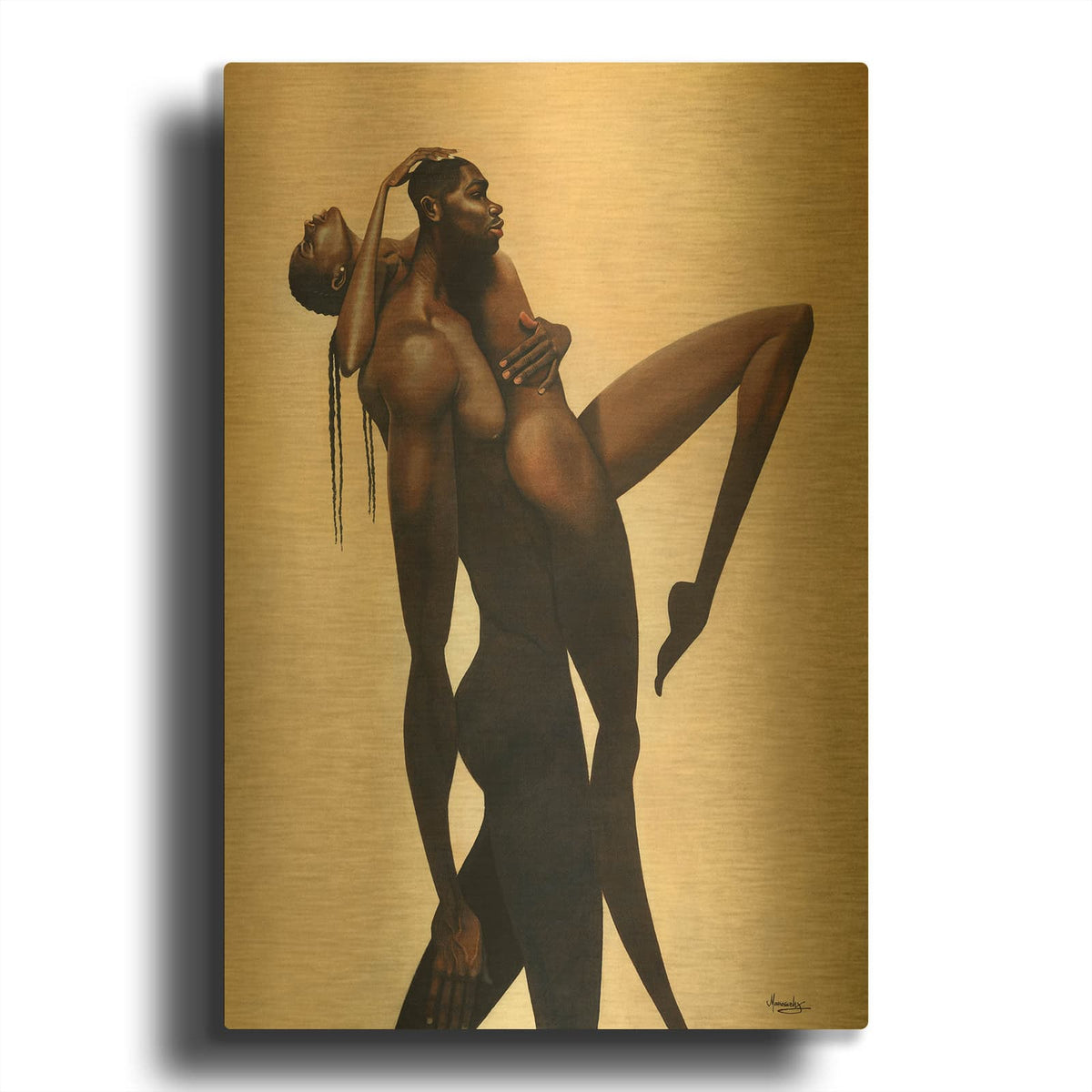 'Take Me Away' By Manasseh Johnson Sr Gold Metal Wall Art