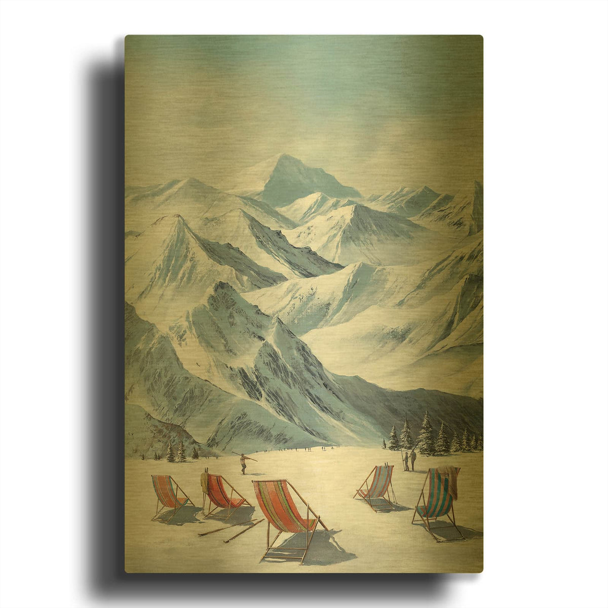 'The Lifts No. 1' By Max Maxx Gold Metal Wall Art