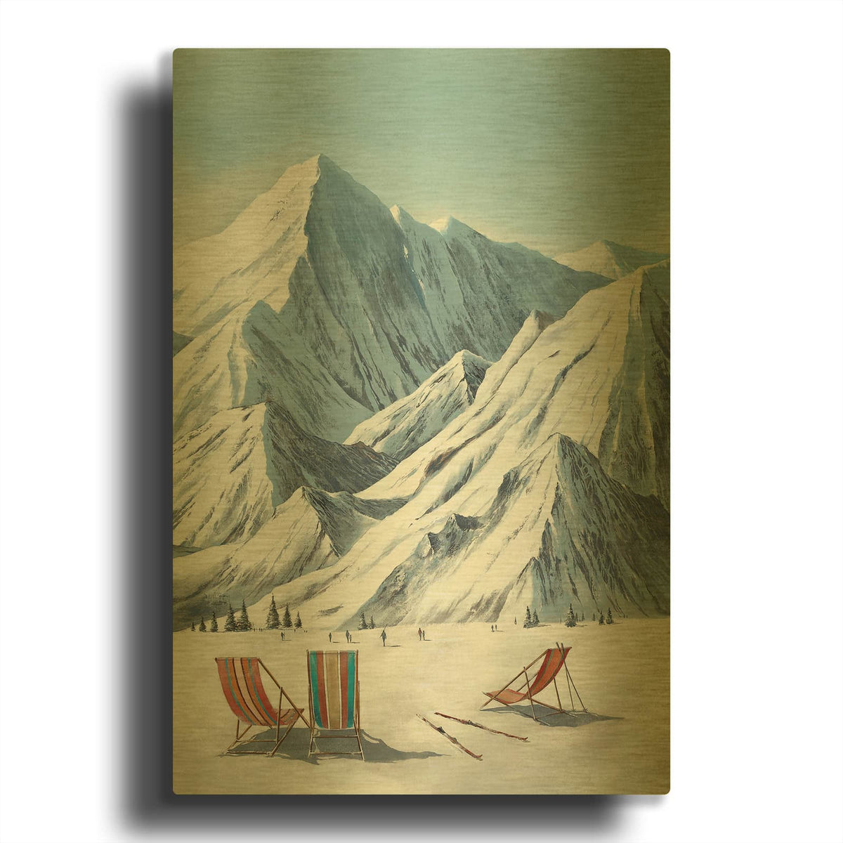 'The Lifts No. 2' By Max Maxx Gold Metal Wall Art