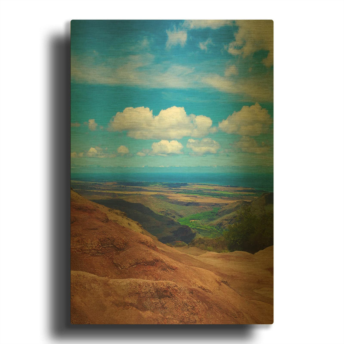 'Waimea View' By Nicole Dell Gold Metal Wall Art