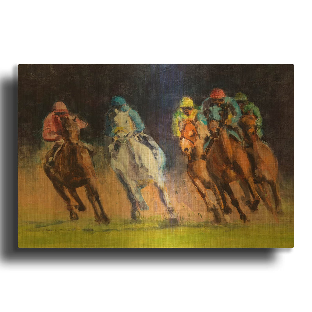 'Around The Bend' By Valtcho Tonov Gold Metal Wall Art