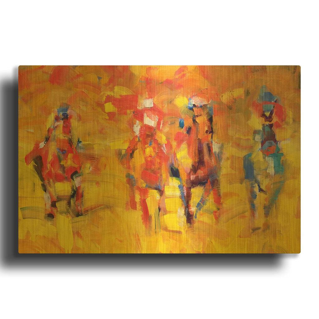 'Golden Derby' By Valtcho Tonov Gold Metal Wall Art