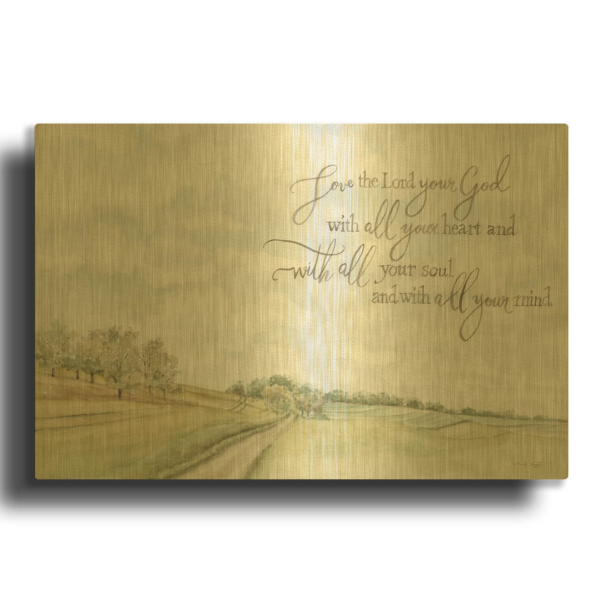 'Love The Lord' By Cindy Jacobs Gold Metal Wall Art