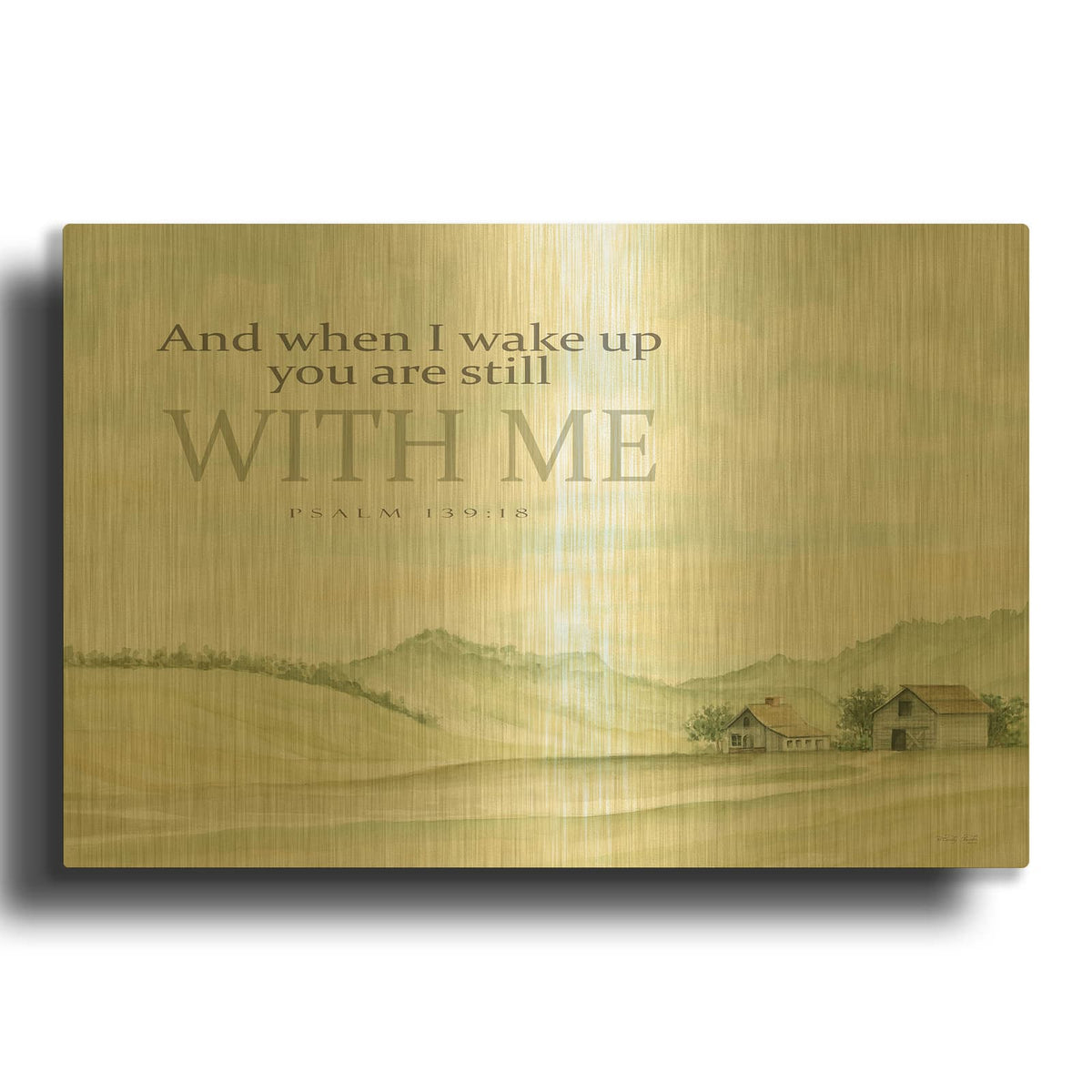 'With Me' By Cindy Jacobs Gold Metal Wall Art