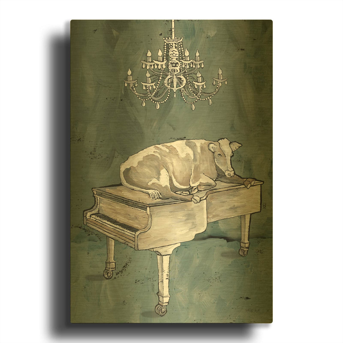 'Cowano' By Cindy Jacobs Gold Metal Wall Art