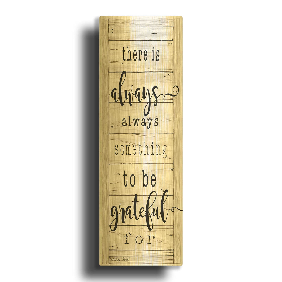 'Be Grateful' By Cindy Jacobs Gold Metal Wall Art