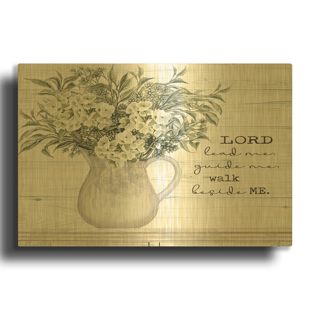 'Lord Lead Me' By Cindy Jacobs Gold Metal Wall Art