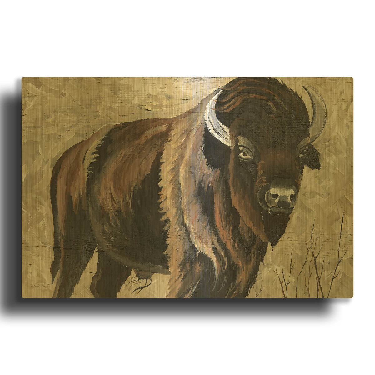 'The Boss' By Cindy Jacobs Gold Metal Wall Art