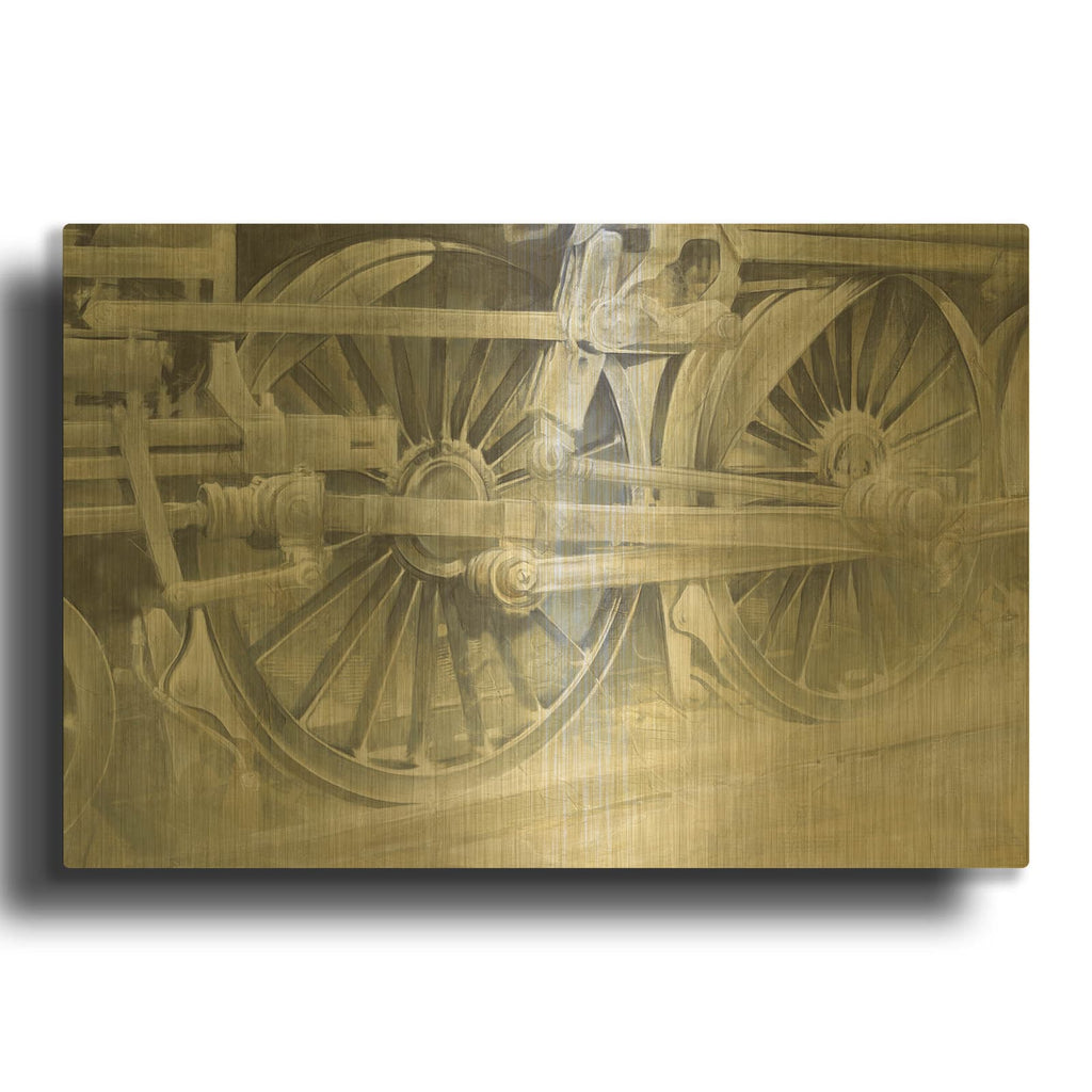 'Wheels In Motion' By Cloverfield Gold Metal Wall Art
