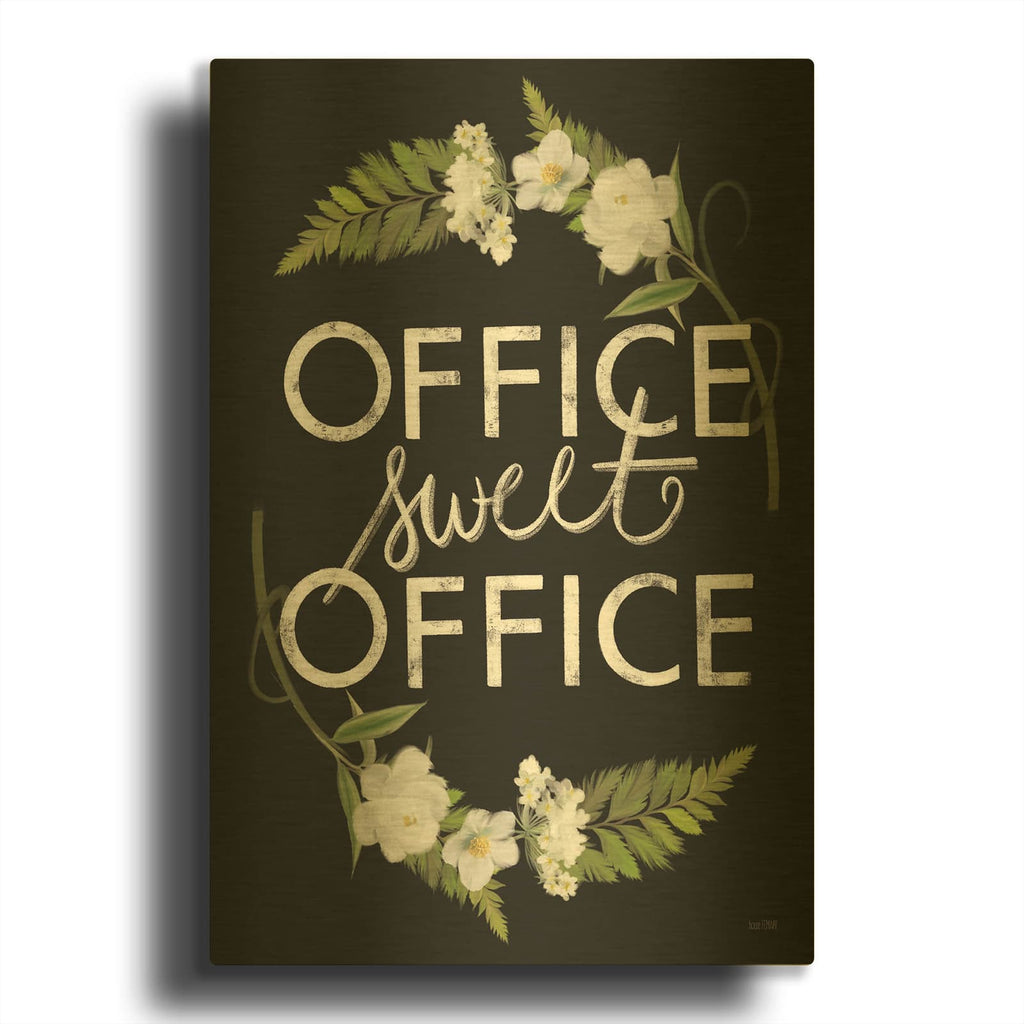 'Office Sweet Office' By House Fenway Gold Metal Wall Art