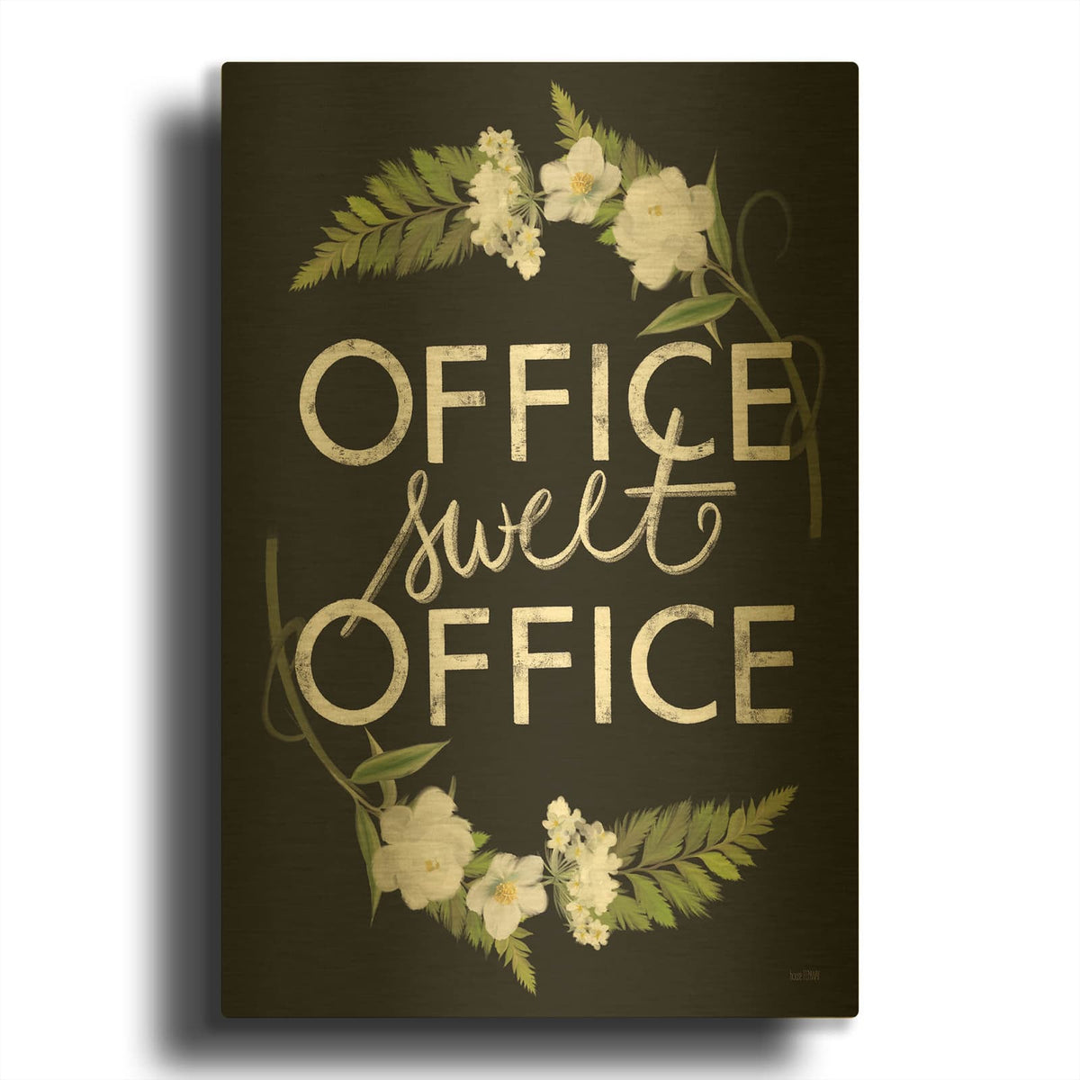 'Office Sweet Office' By House Fenway Gold Metal Wall Art