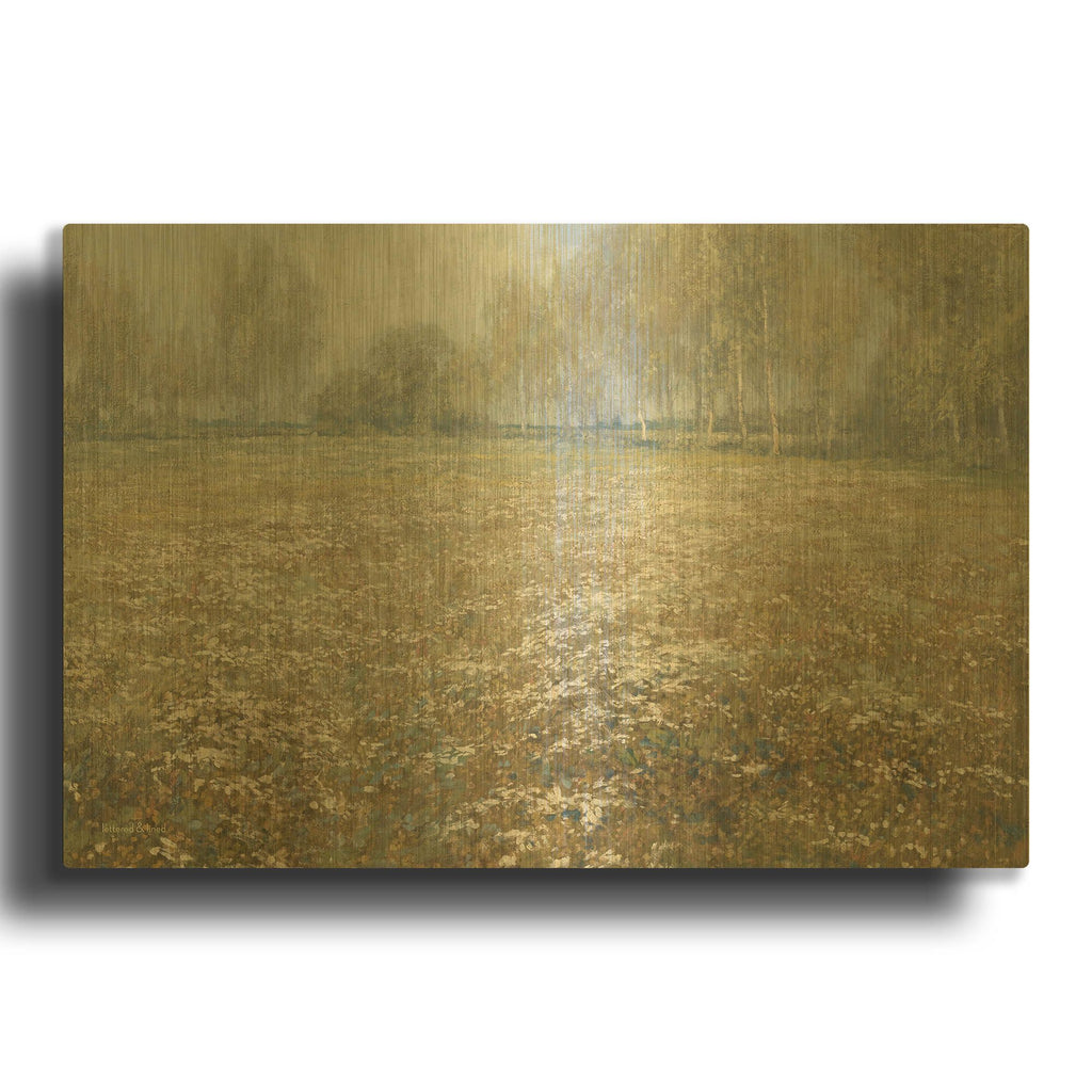 'Field Of Flowers' By Lettered Gold Metal Wall Art