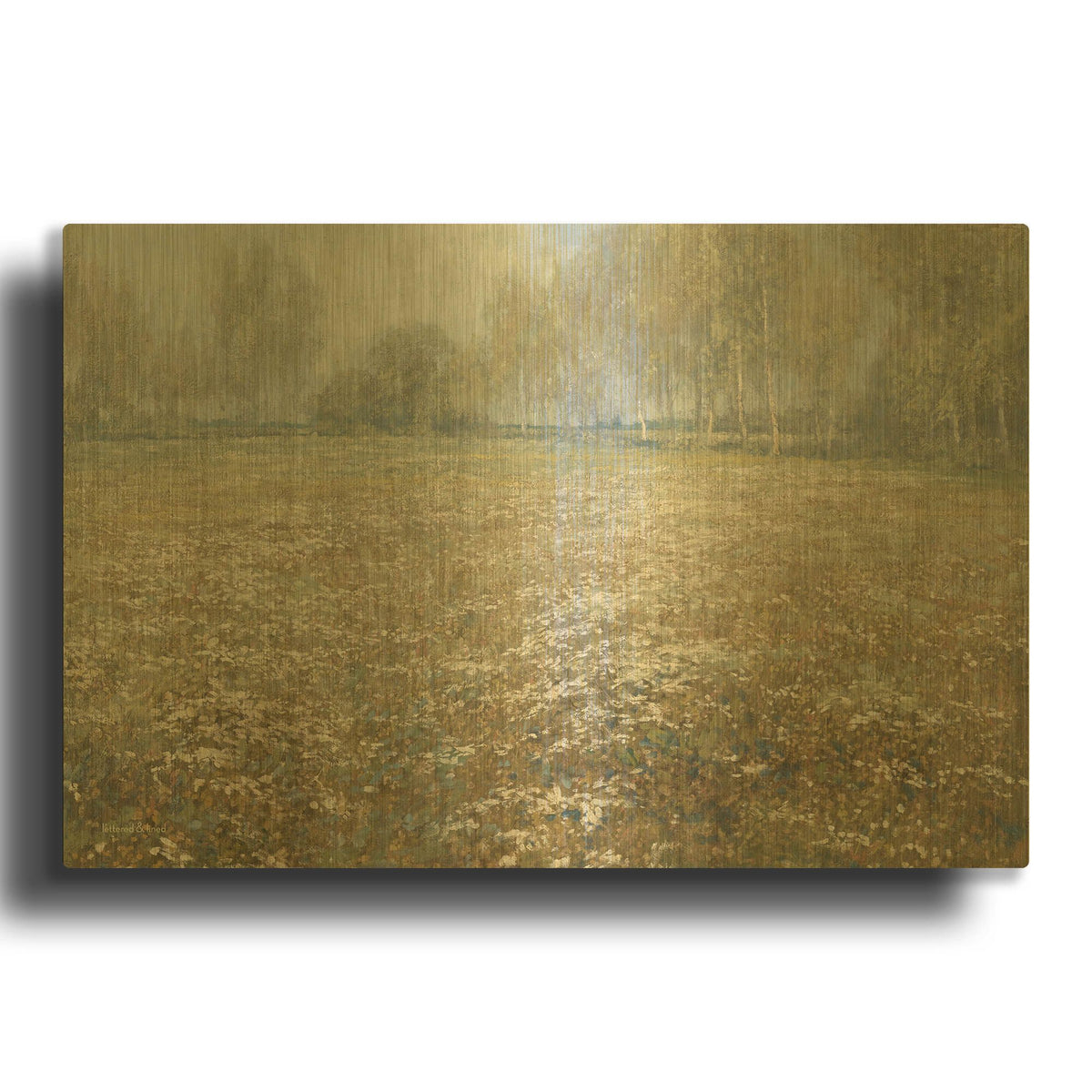 'Field Of Flowers' By Lettered Gold Metal Wall Art