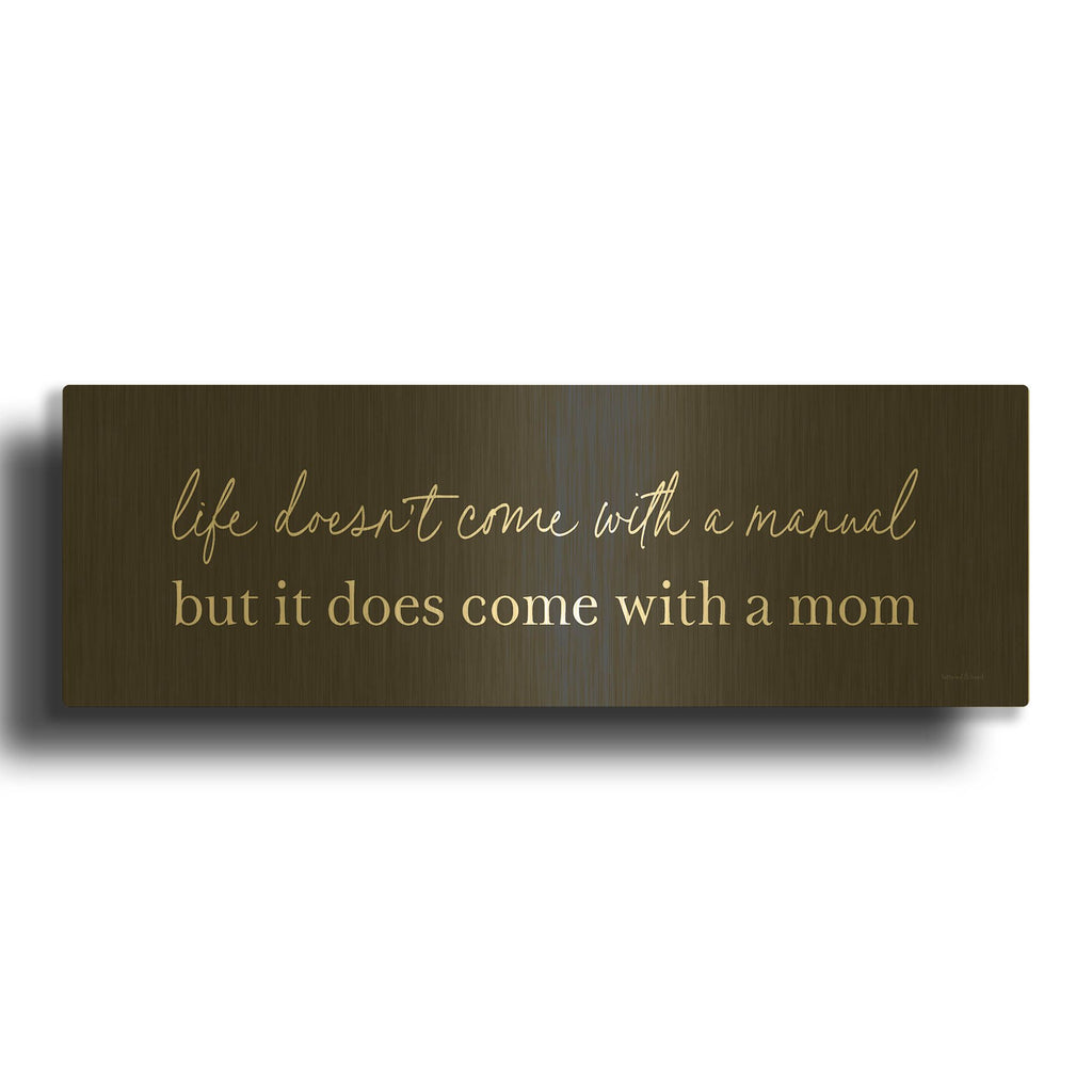 'Life Manual' By Lettered Gold Metal Wall Art