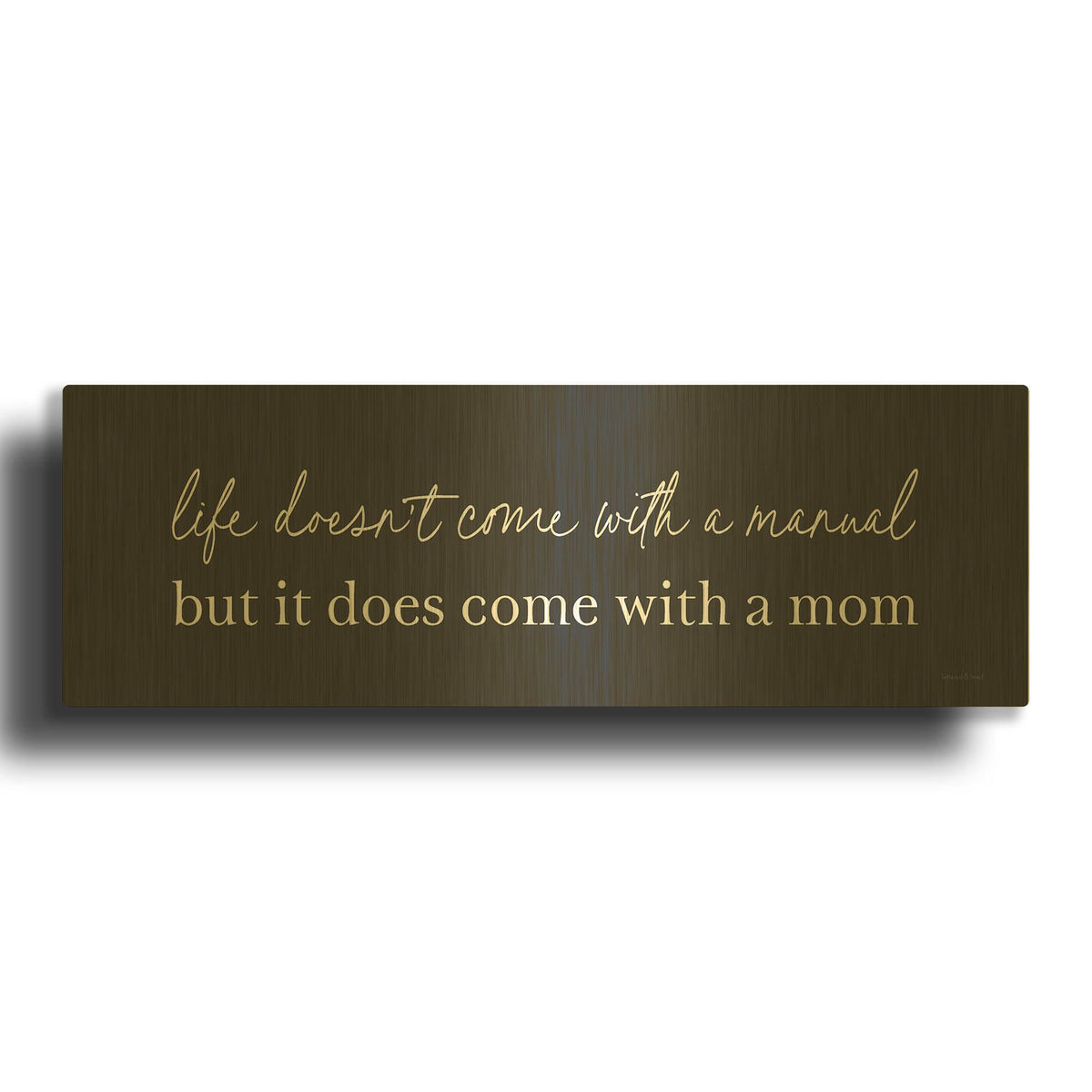 'Life Manual' By Lettered Gold Metal Wall Art