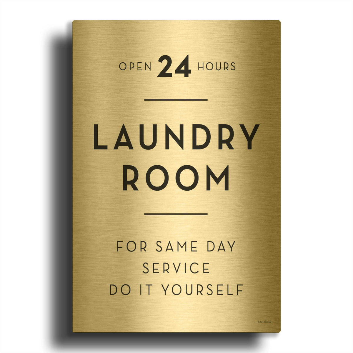 'Laundry Room 2' By Lettered Gold Metal Wall Art