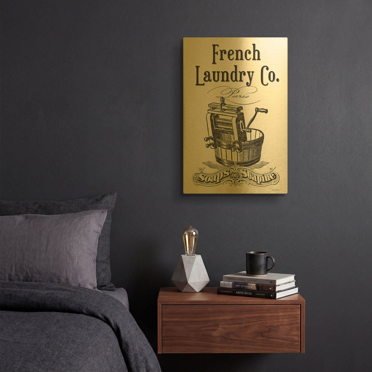'French Laundry Co.' By Lettered Gold Metal Wall Art