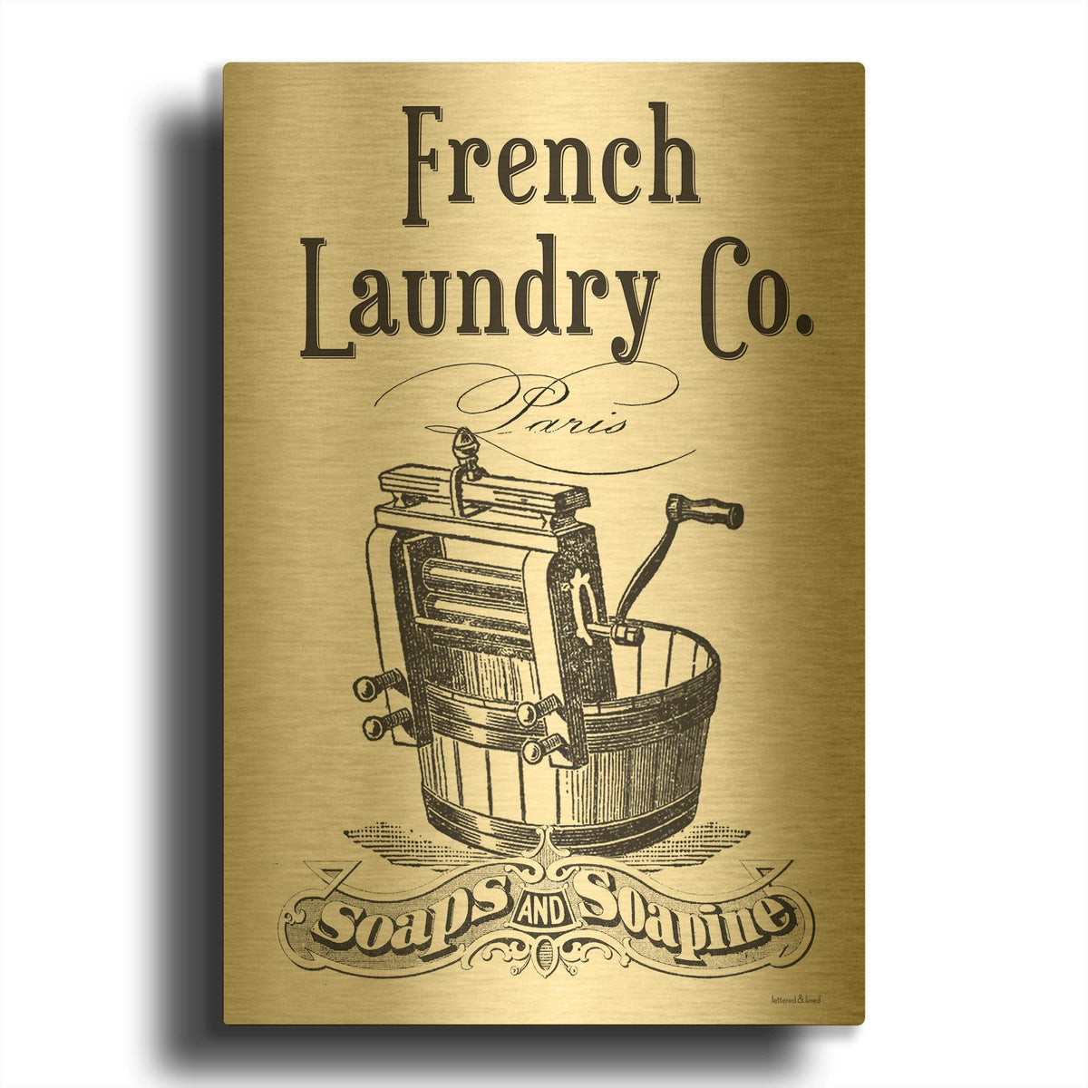 'French Laundry Co.' By Lettered Gold Metal Wall Art