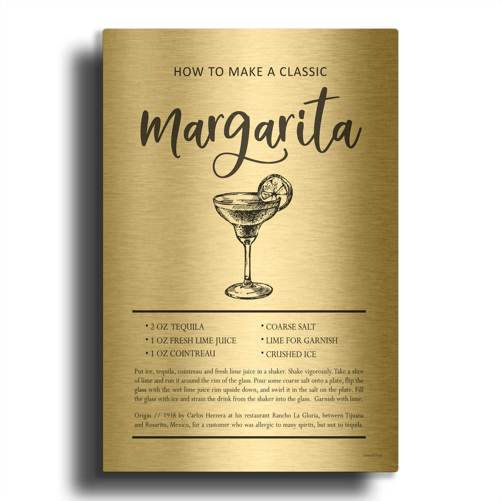'Margarita' By Lettered Gold Metal Wall Art