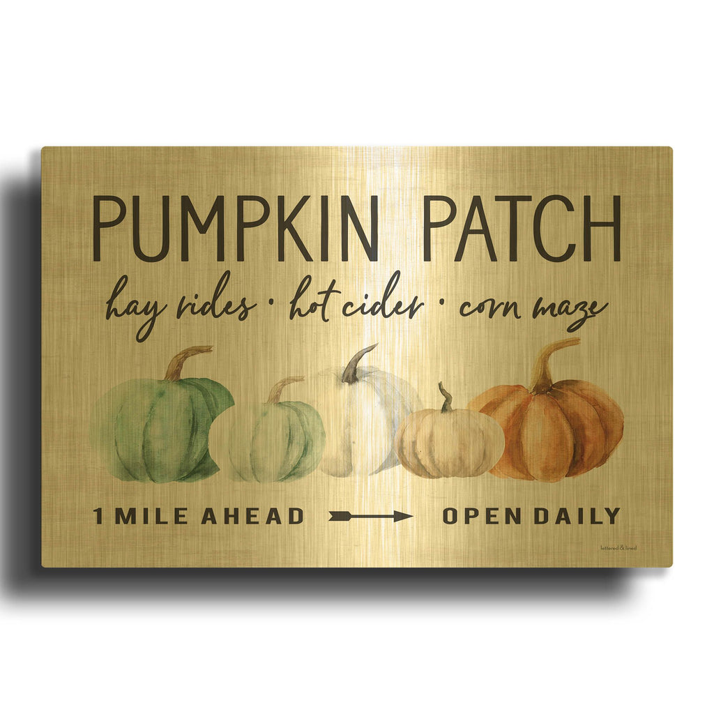 'Pumpkin Patch' By Lettered Gold Metal Wall Art