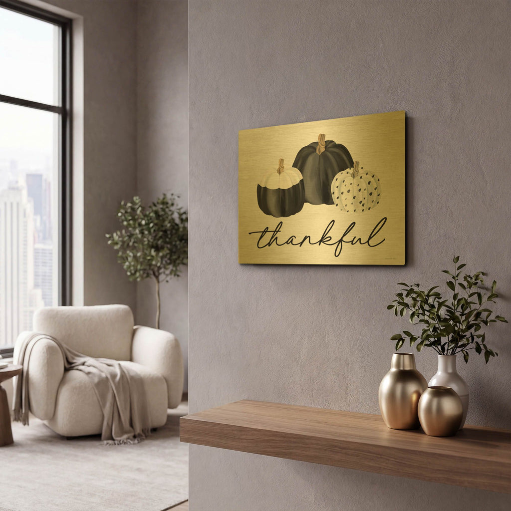 'Thankful' By Lettered Gold Metal Wall Art