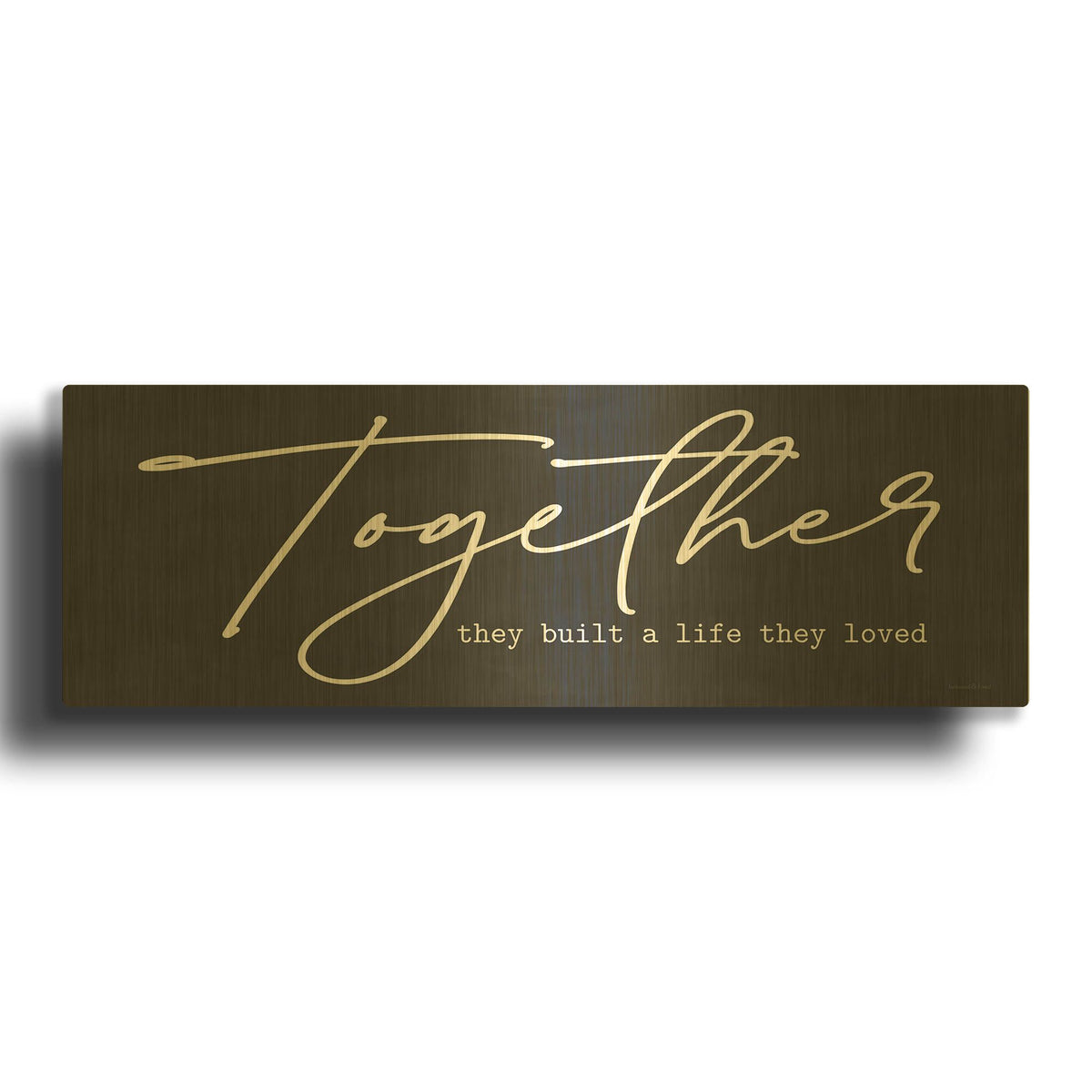 'Together' By Lettered Gold Metal Wall Art