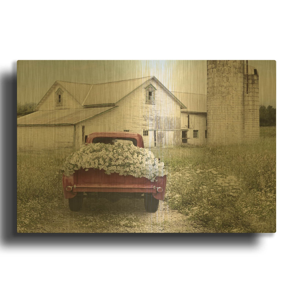 'Flower Picks' By Lori Deiter Gold Metal Wall Art