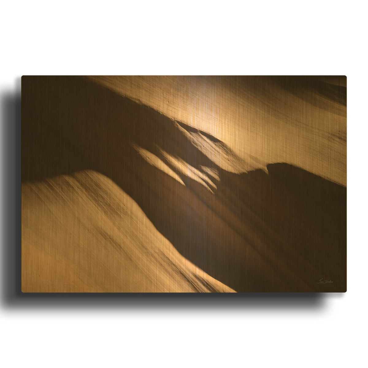 'Canyon Abstract 5' By Lori Deiter Gold Metal Wall Art