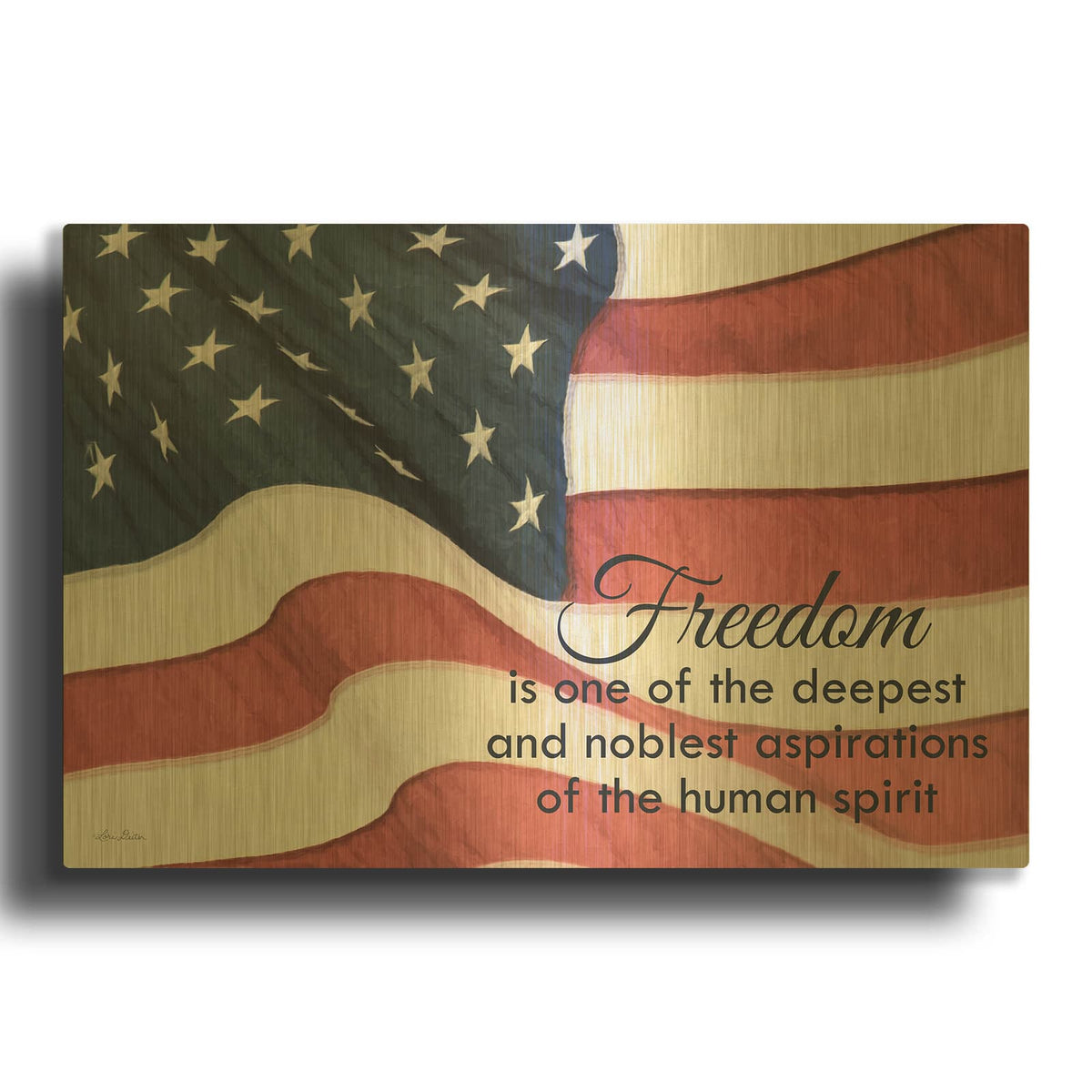 'Freedom Is' By Lori Deiter Gold Metal Wall Art