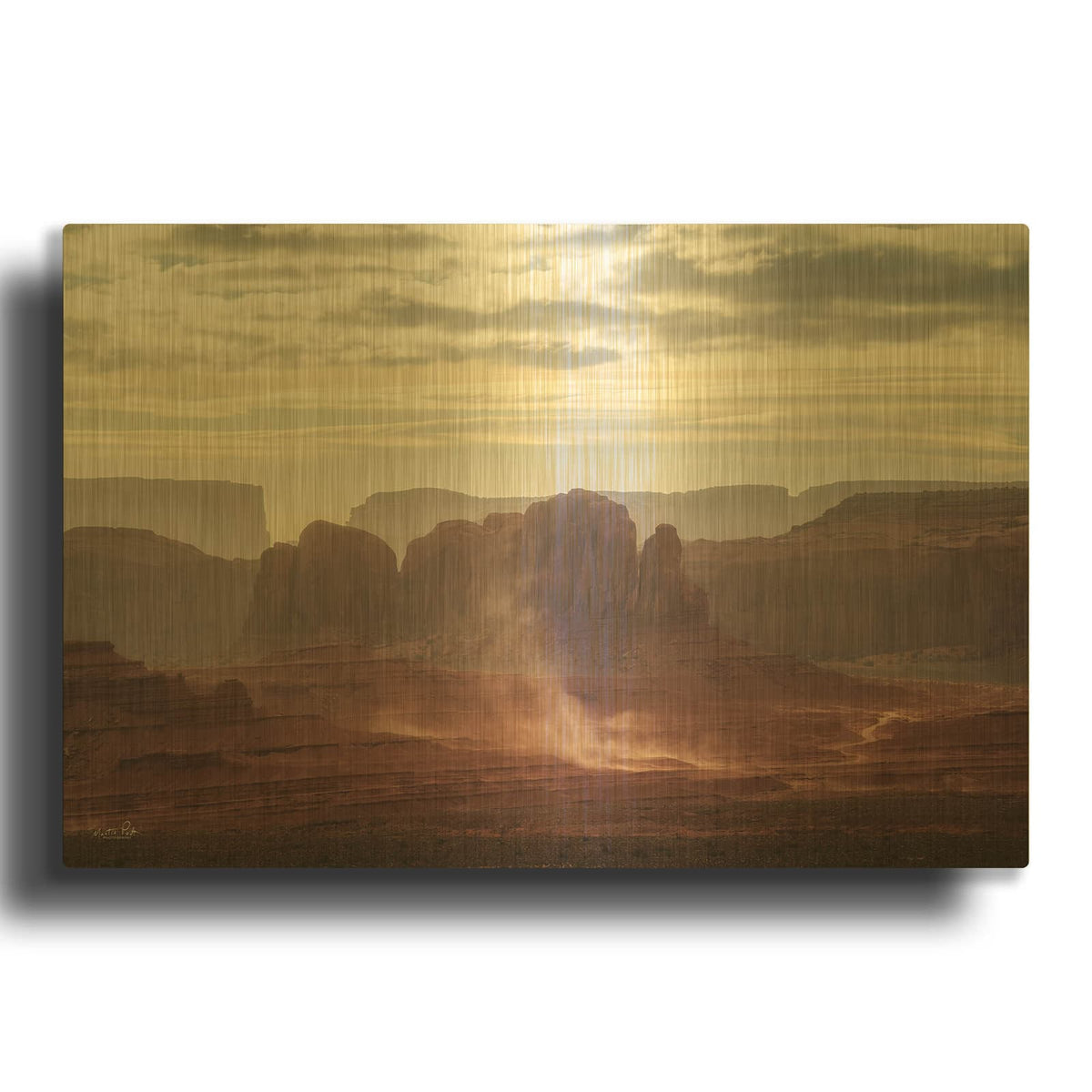'The Sandstorm' By Martin Podt Gold Metal Wall Art