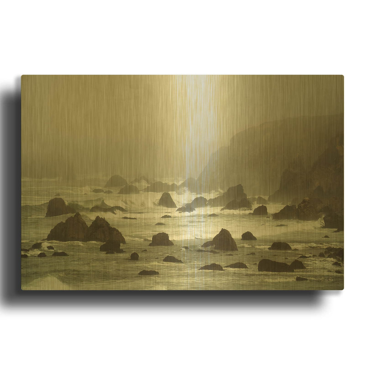 'June Gloom In California' By Martin Podt Gold Metal Wall Art