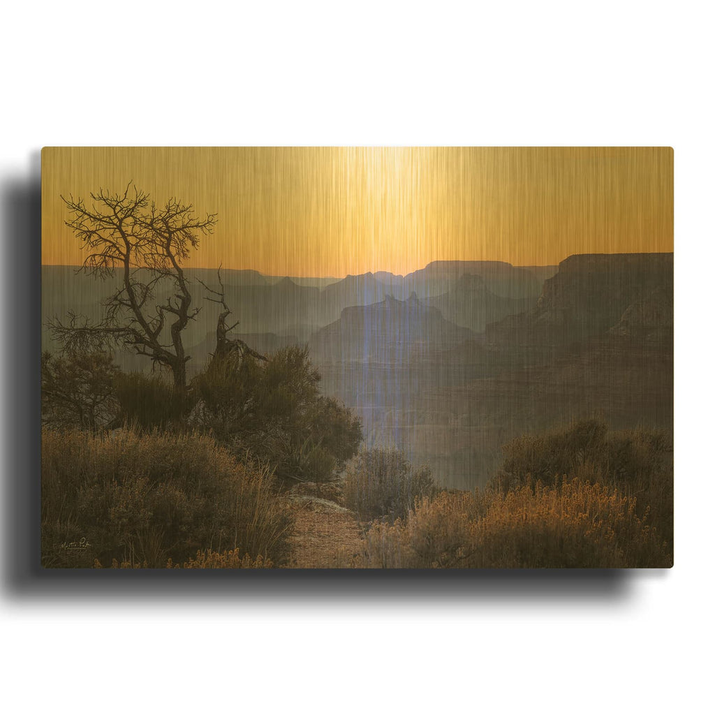 'Grand Canyon Sunset' By Martin Podt Gold Metal Wall Art
