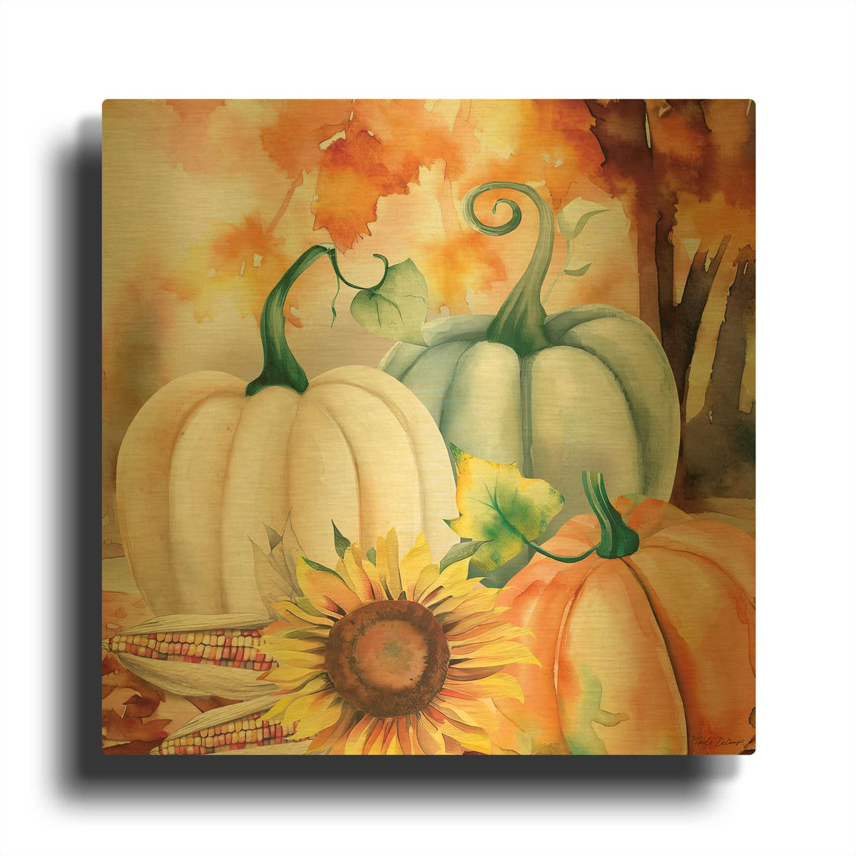 'Favorite Fall Finds' By Nicole DeCamp Gold Metal Wall Art