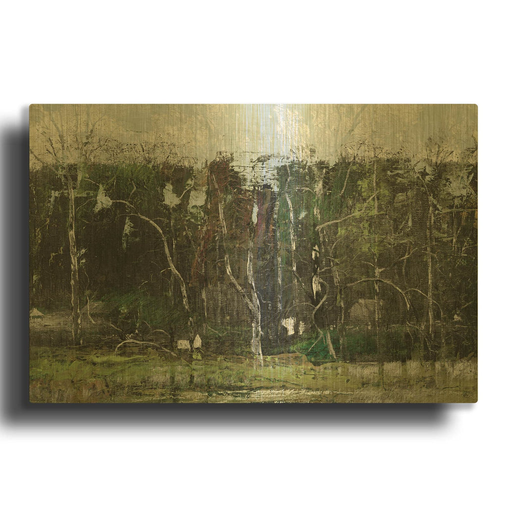 'Hidden Trees' By Stellar Design Studio Gold Metal Wall Art