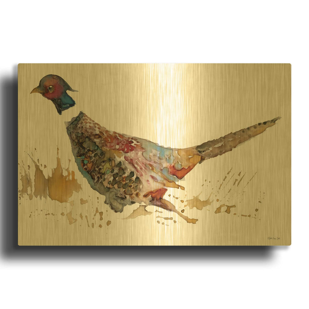 'Pheasant 2' By Stellar Design Studio Gold Metal Wall Art