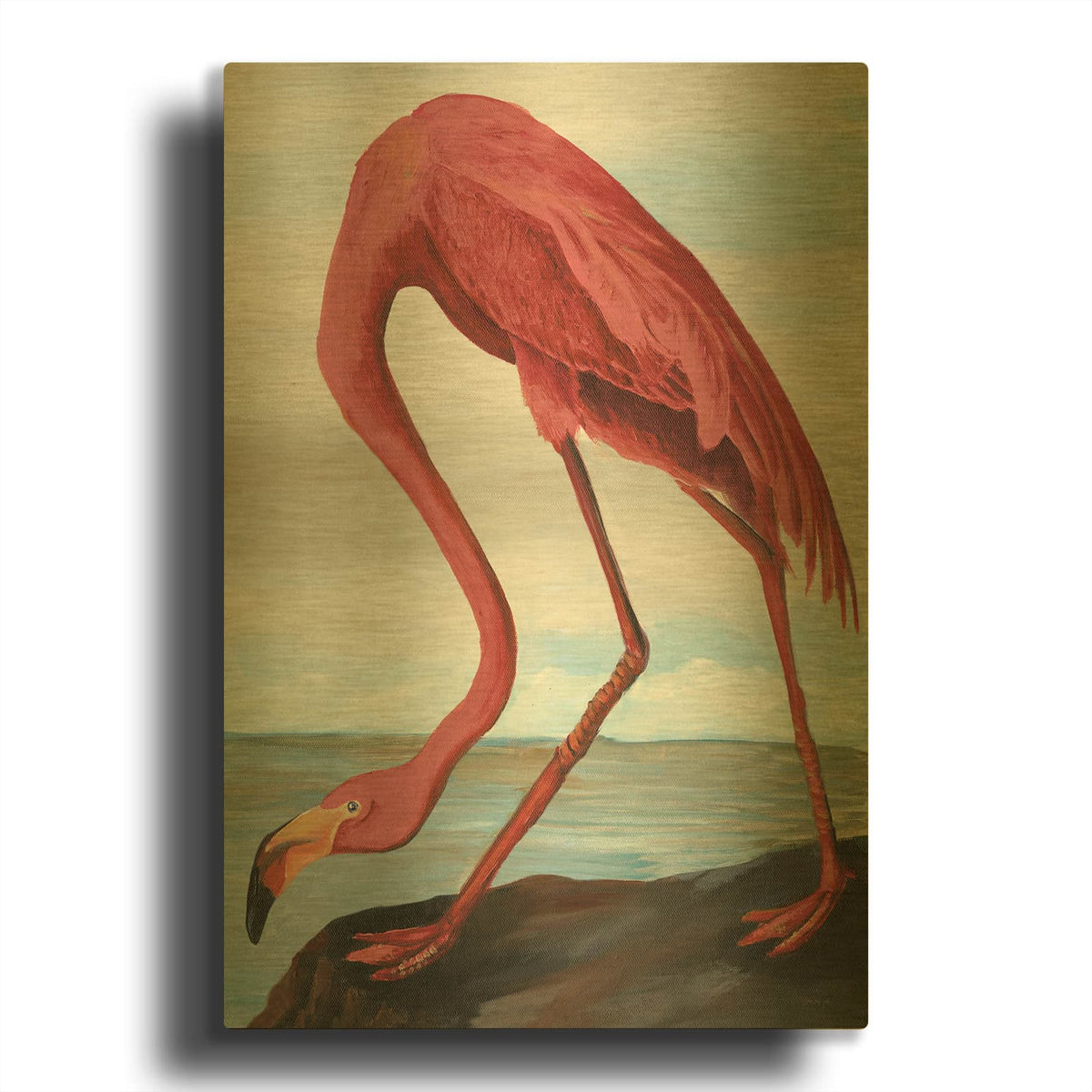 'Pink Flamingo' By Stellar Design Studio Gold Metal Wall Art
