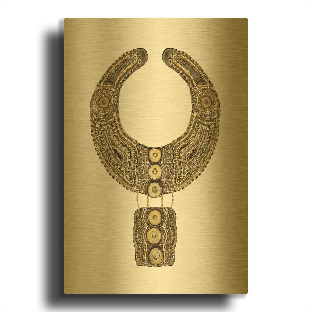 'Tribal Collar' By Stellar Design Studio Gold Metal Wall Art