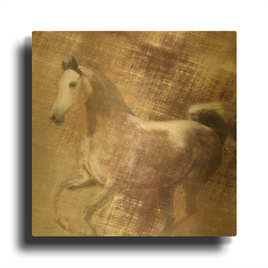 'Golden Grey' By Kari Brooks Gold Metal Wall Art