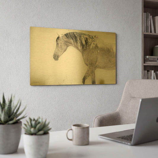 'Harrison' By Kari Brooks Gold Metal Wall Art