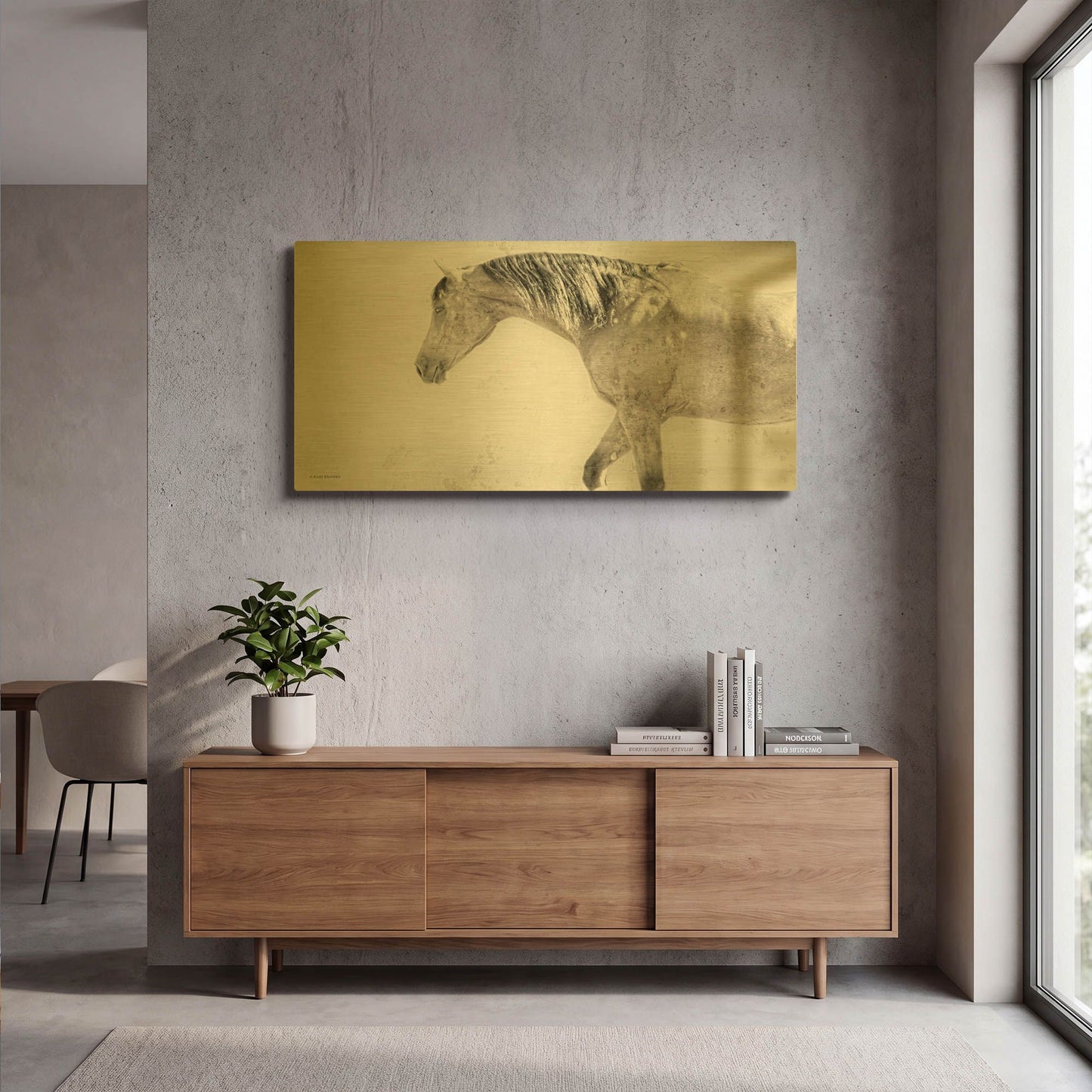 'Harrison' By Kari Brooks Gold Metal Wall Art