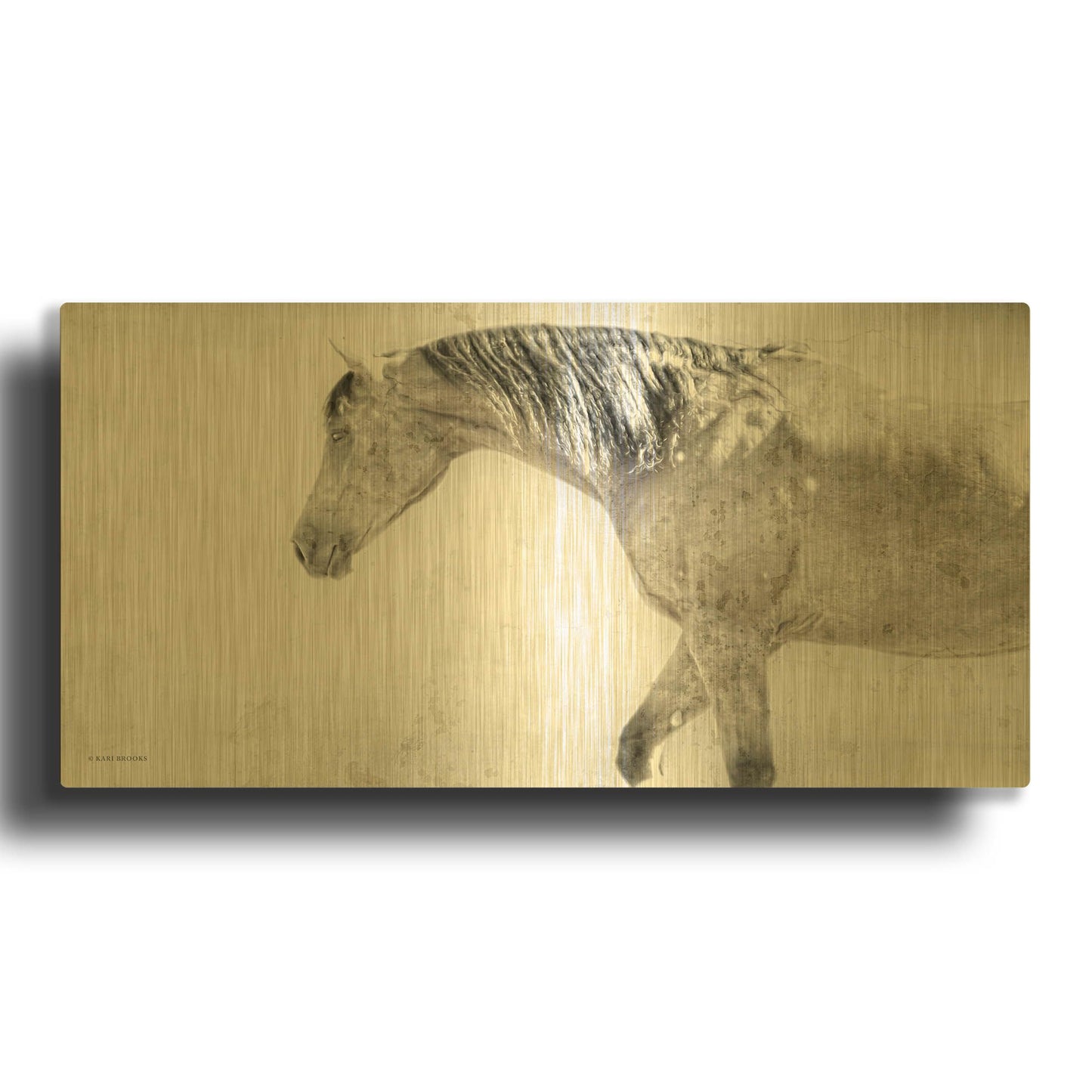 'Harrison' By Kari Brooks Gold Metal Wall Art