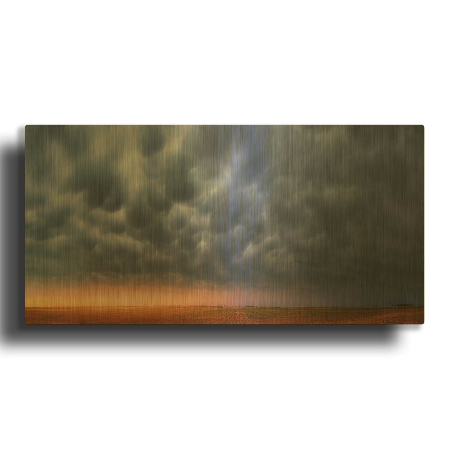 'Mammatus over Madrid copy' By Darren White Gold Metal Wall Art