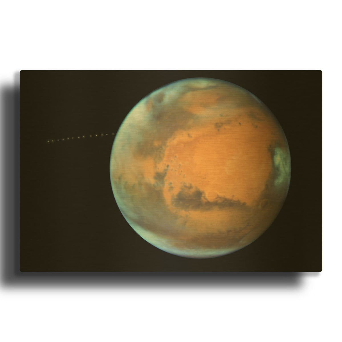'Phobos Moon - Orbiting Marz' By NASA Space Photos Gold Metal Wall Art
