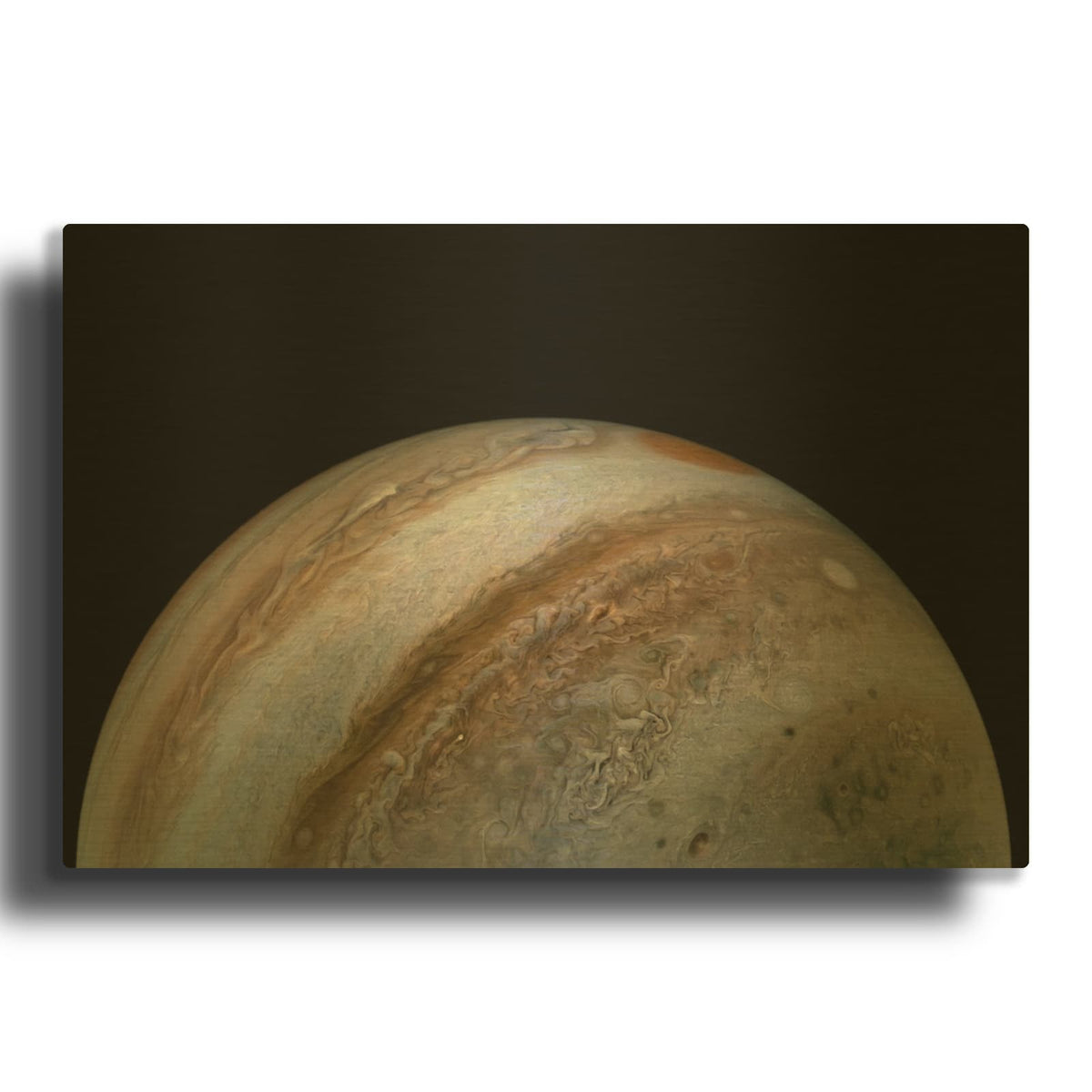 'Deep Jet Streams in Jupiter's Atmosphere' By NASA Space Photos Gold Metal Wall Art