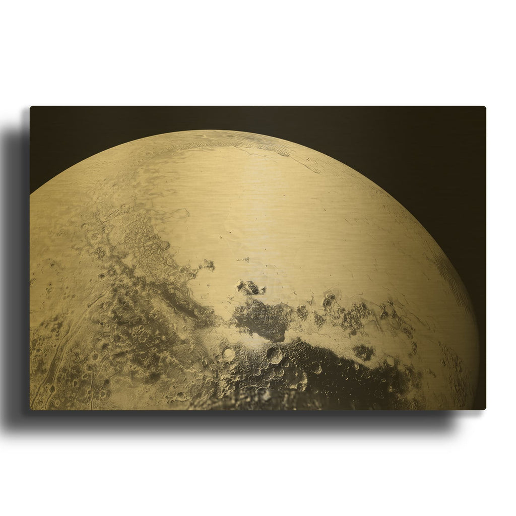'Pluto from NASA’s New Horizons' By NASA Space Photos Gold Metal Wall Art