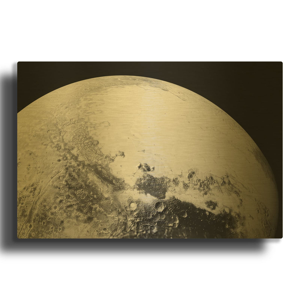 'Pluto from NASA’s New Horizons' By NASA Space Photos Gold Metal Wall Art